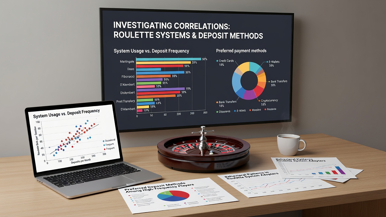 Infographic displaying statistical links between roulette strategies and payment method choices